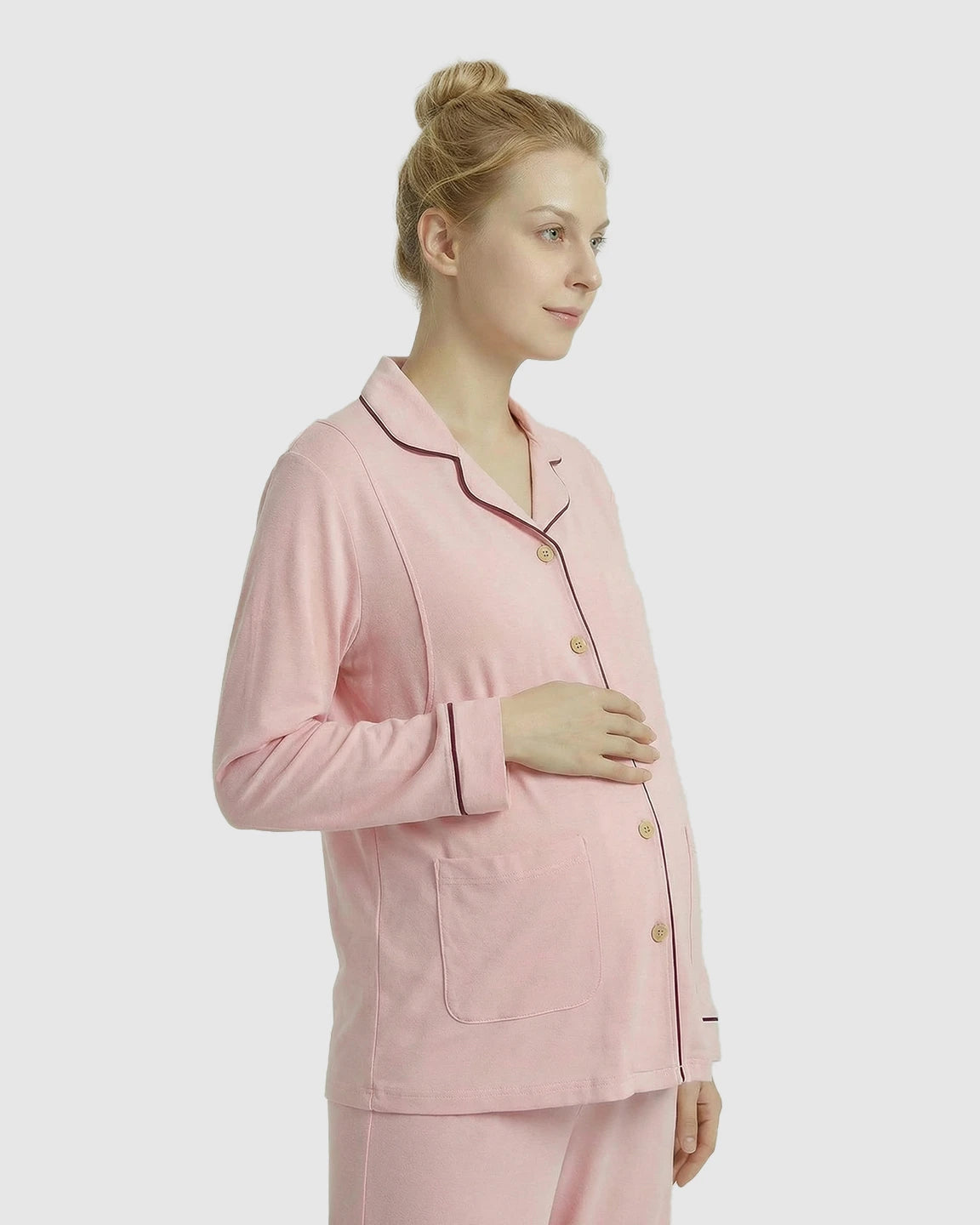 Notched Collar Relax Fit Maternity Loungewear Set
