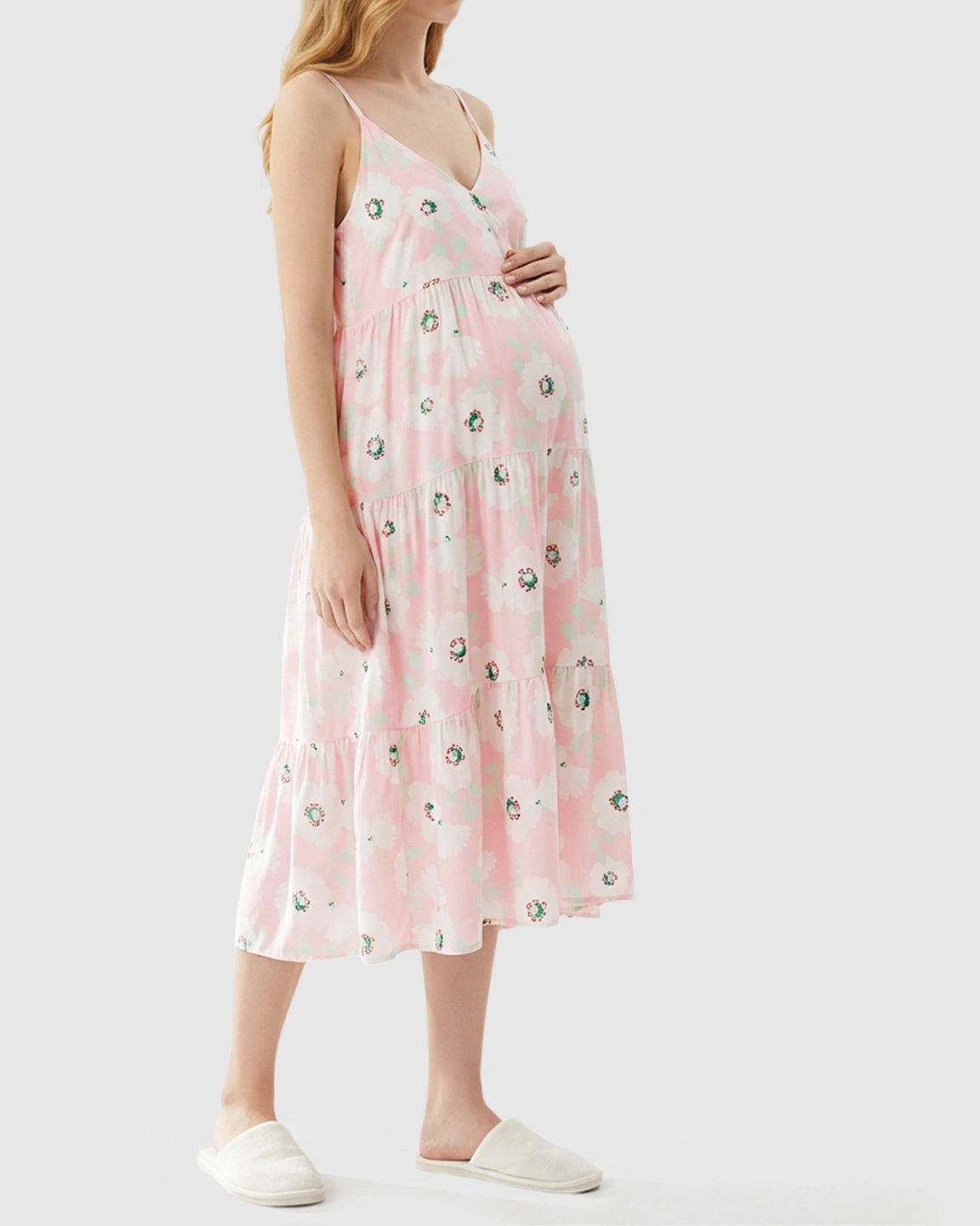 Sleeveless Empire Waist Maternity Nightdress