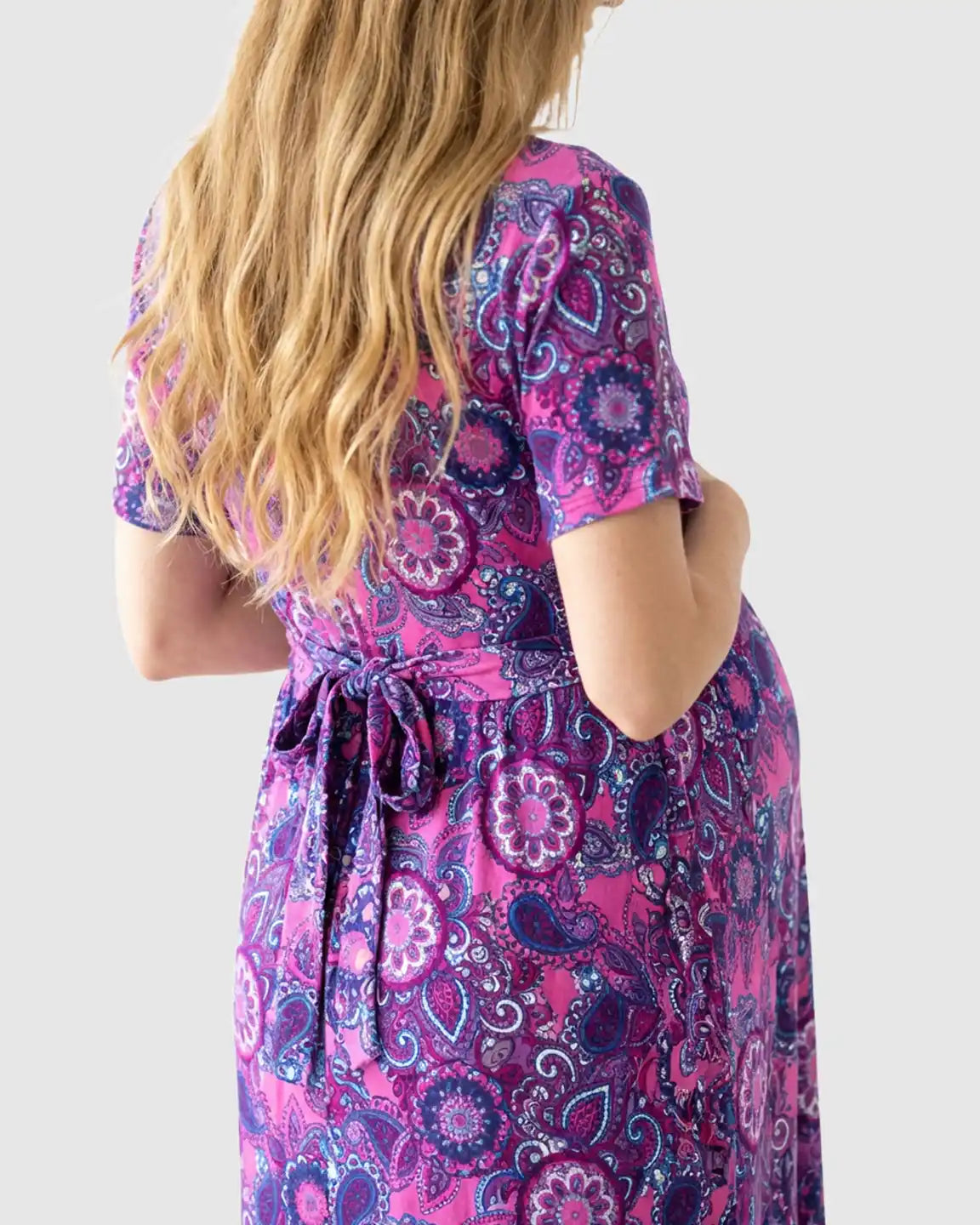Concealed Nursing Access Floral Maternity Dress