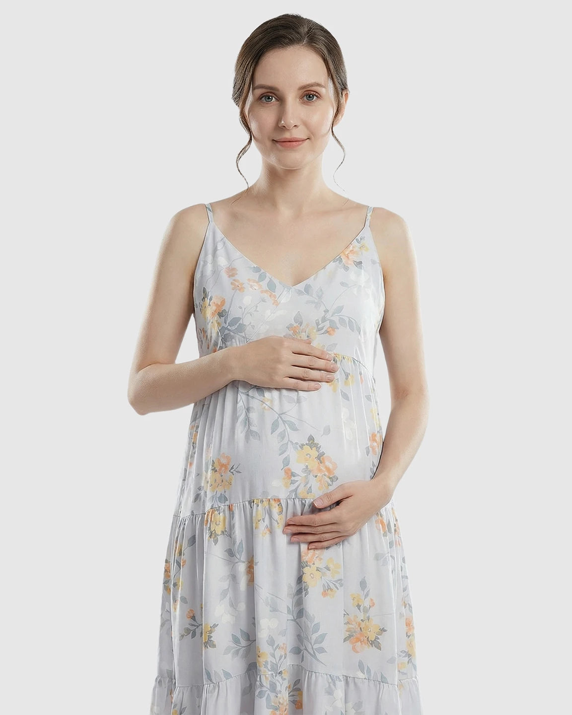 Floral Print Loose Fit Maternity Nightgown