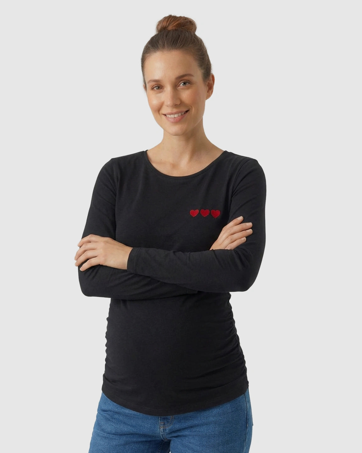 Heart Graphic Fitted Maternity Top