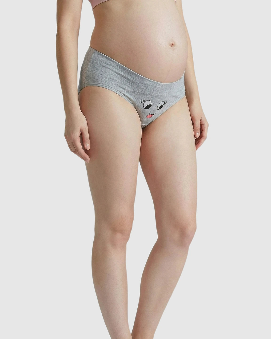 Seamless Mid-Waist Printed Maternity Underwear