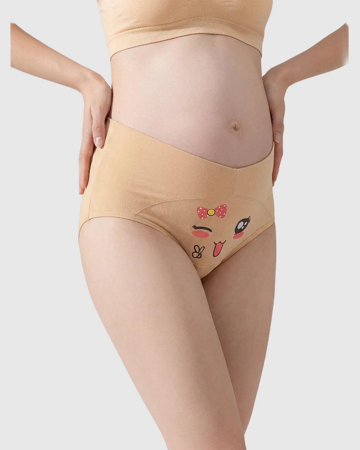 Mid-Waist Abdomen-Support Maternity Panties