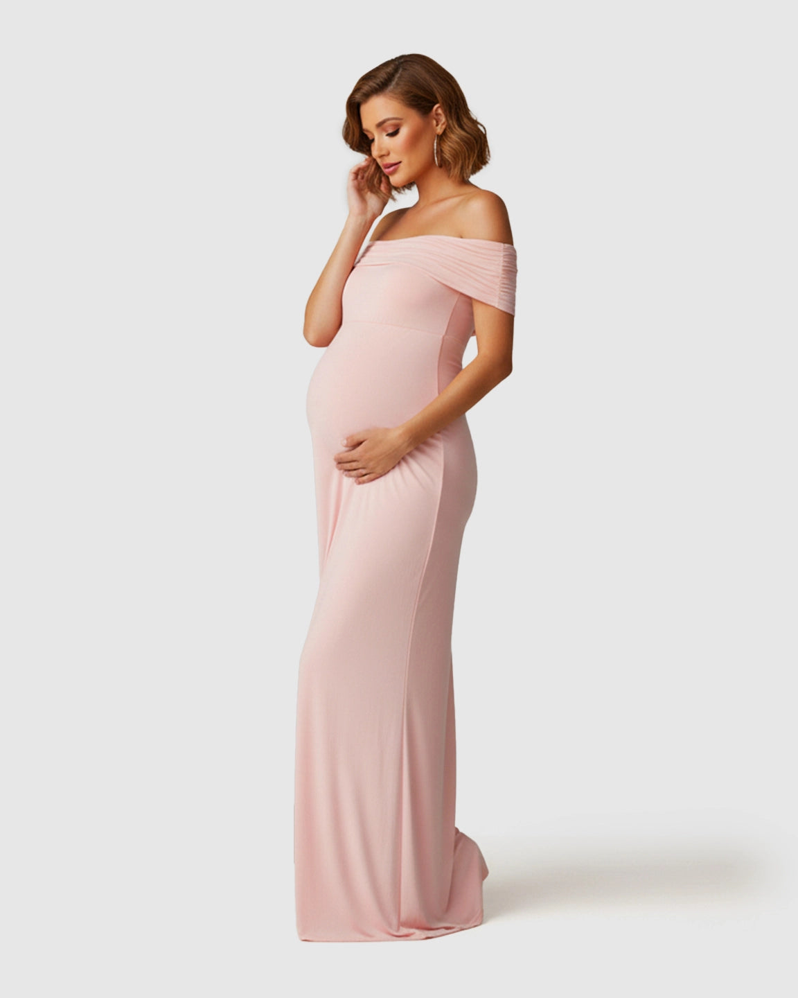 Off-Shoulder Mermaid Maternity Photoshoot Dress