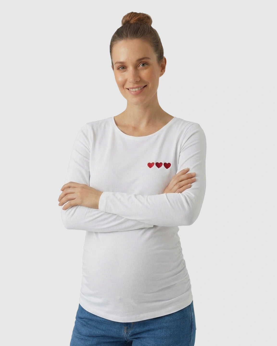 Heart Graphic Fitted Maternity Top