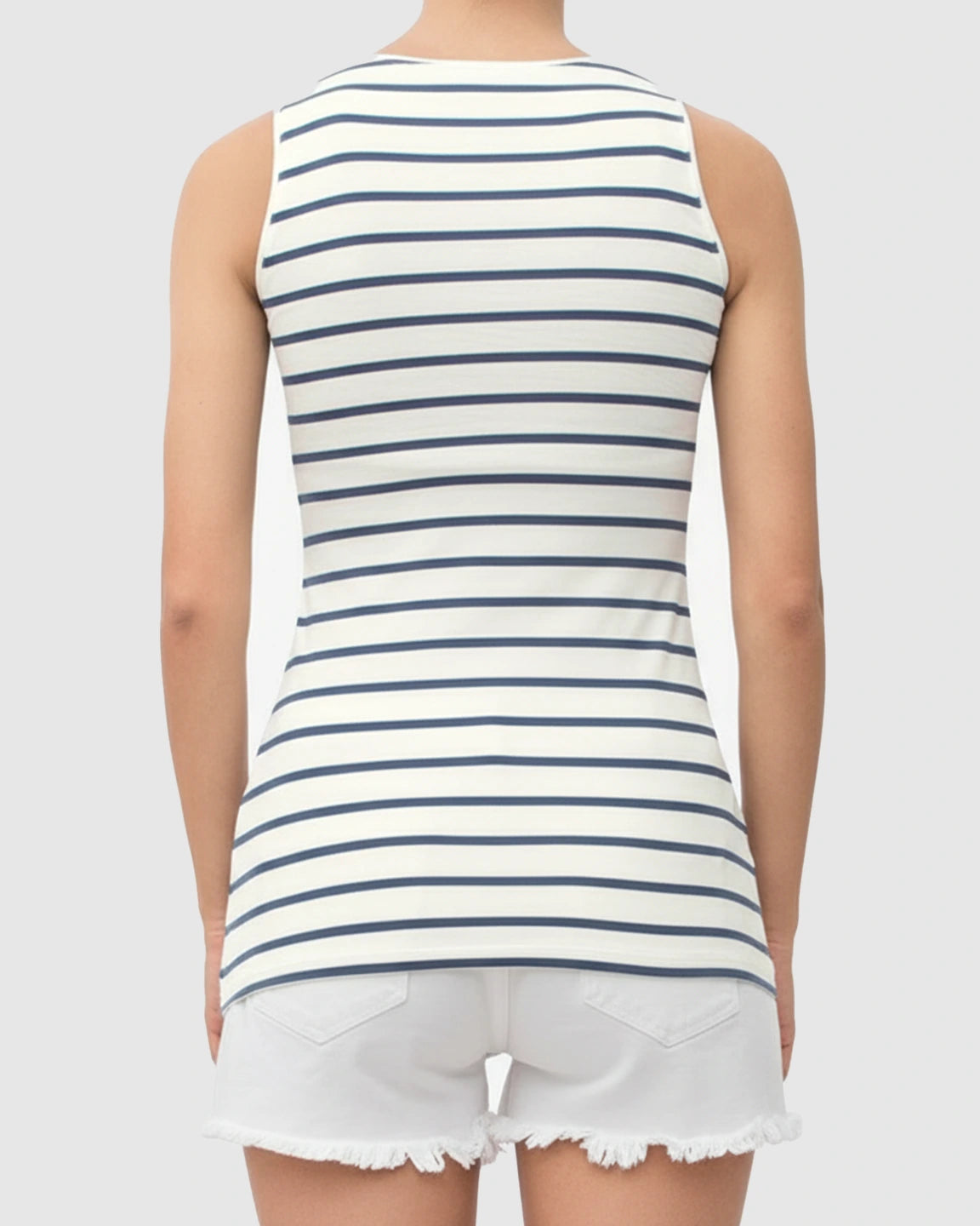 Sleeveless Striped Print Maternity & Nursing Tank Top