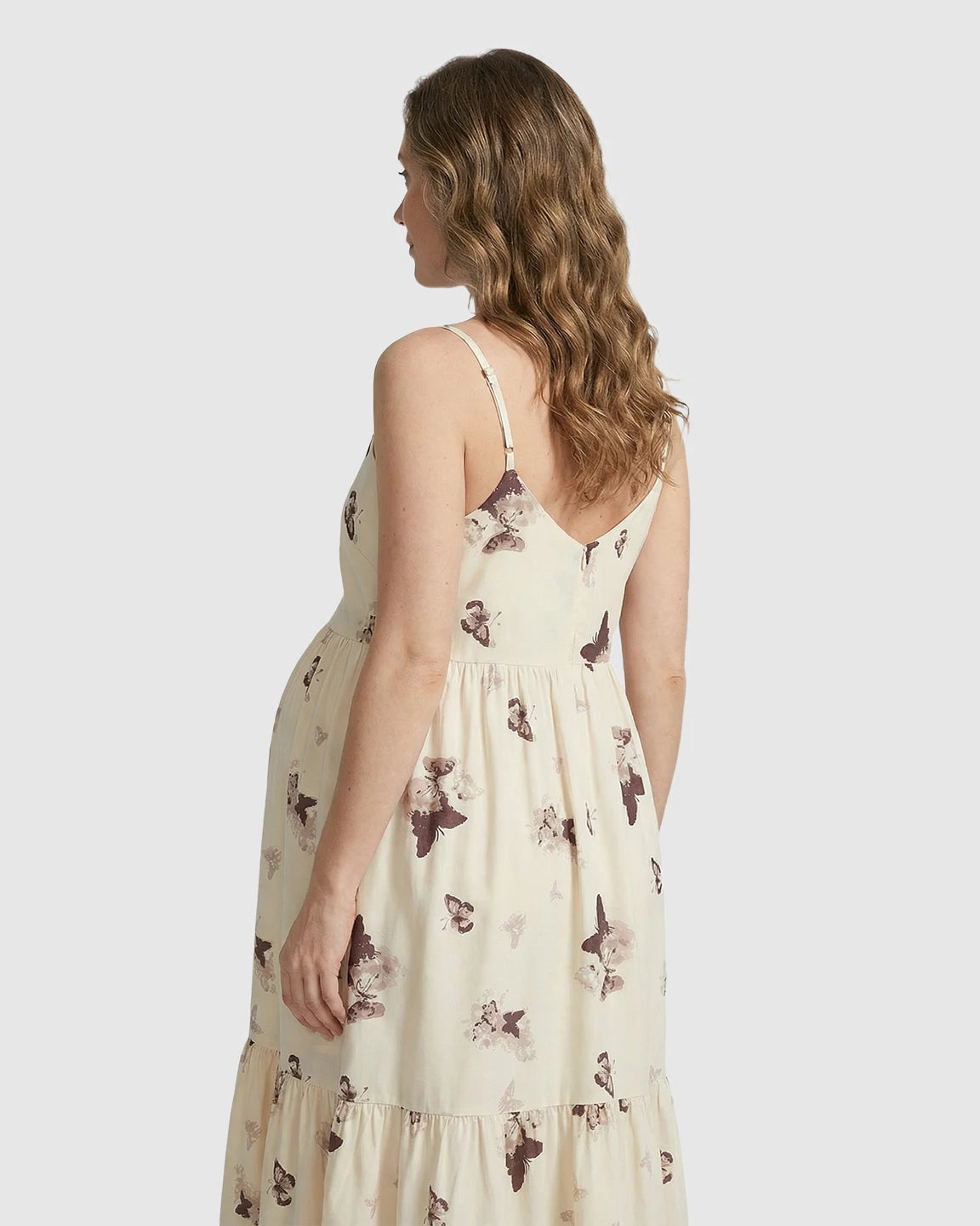 Built-In Bra Floral Maternity Sleep Dress