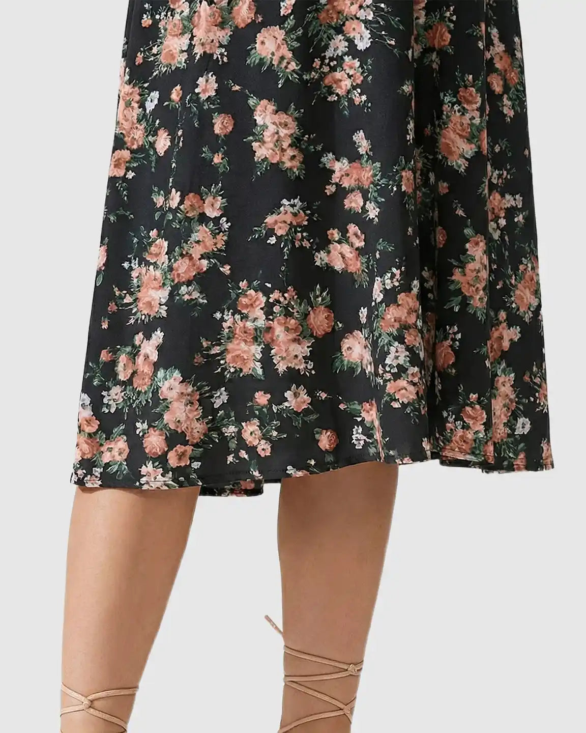 Stretch-Waist A-Line Maternity Midi Dress