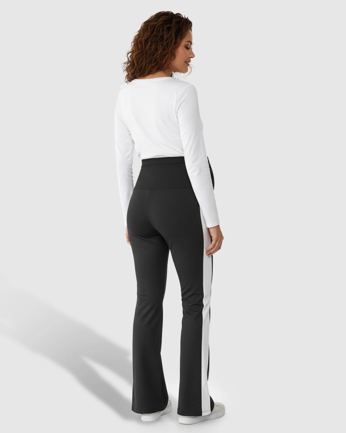 Slitted Side Hem Flared Maternity Pants