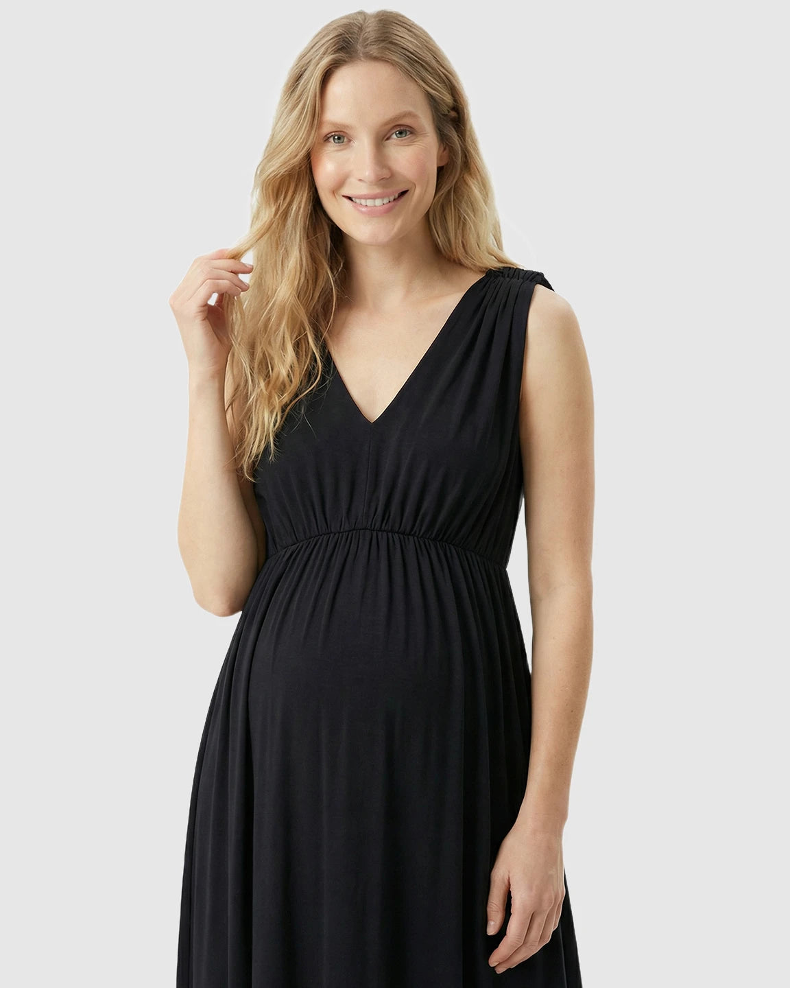 Empire Waist Casual Maternity Maxi Dress