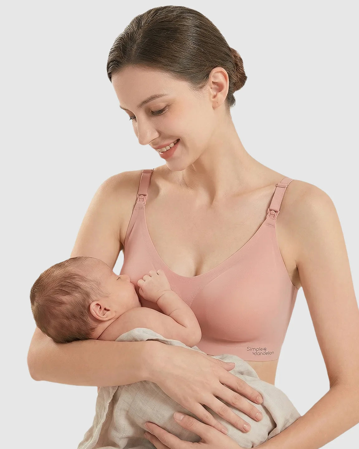 Clip-Down Straps Contoured Nursing Bra