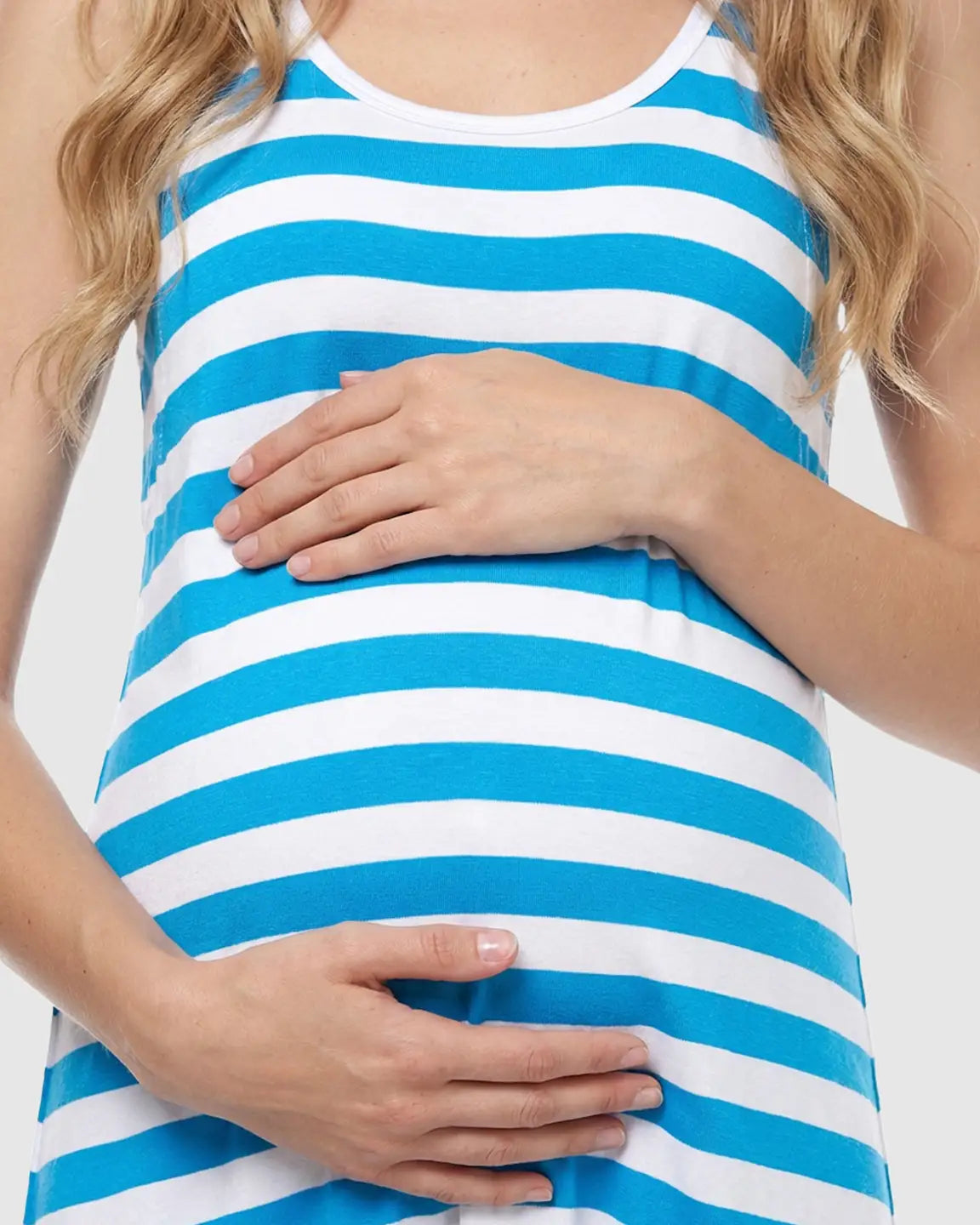 Modal Comfort Striped Nursing & Maternity Midi Dress