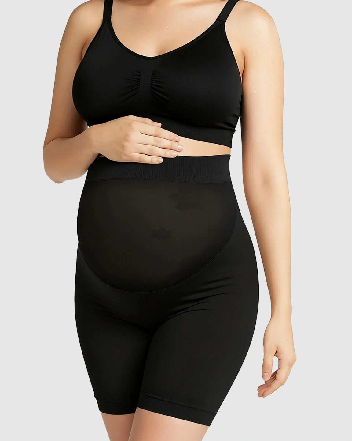 High-Waist Loose Fit Maternity Shorts