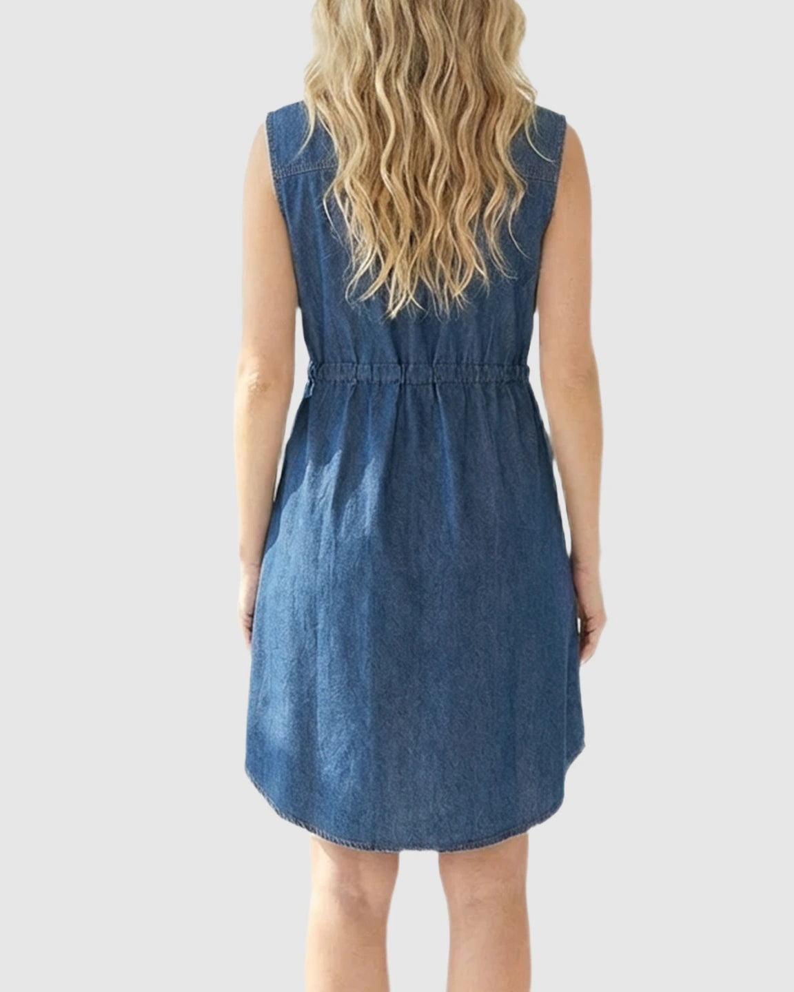 Front-Zip Denim Casual Nursing & Maternity Dress