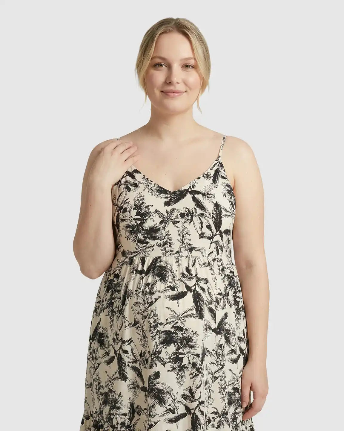 Botanical Print Camisole Loose H-line Maternity Nightdress
