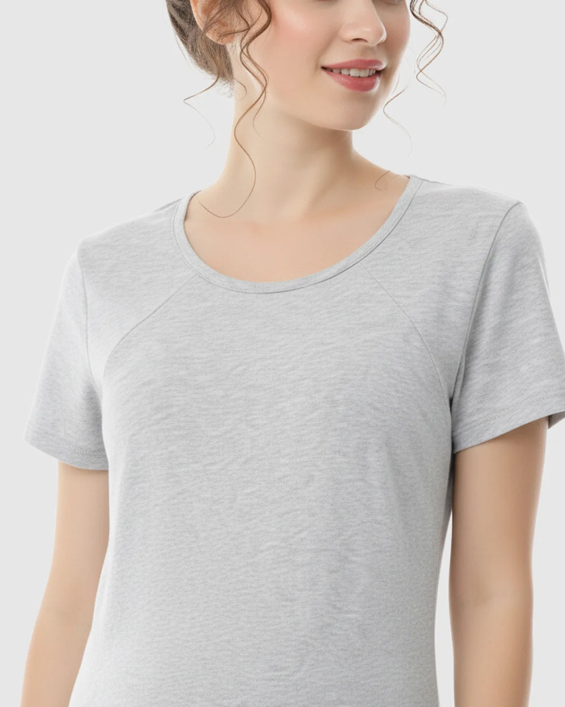 Side-Access Nursing Casual Maternity Midi Dress