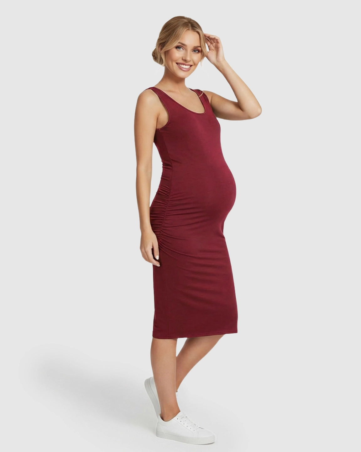 Sleeveless Camisole Bodycon Maternity Dress