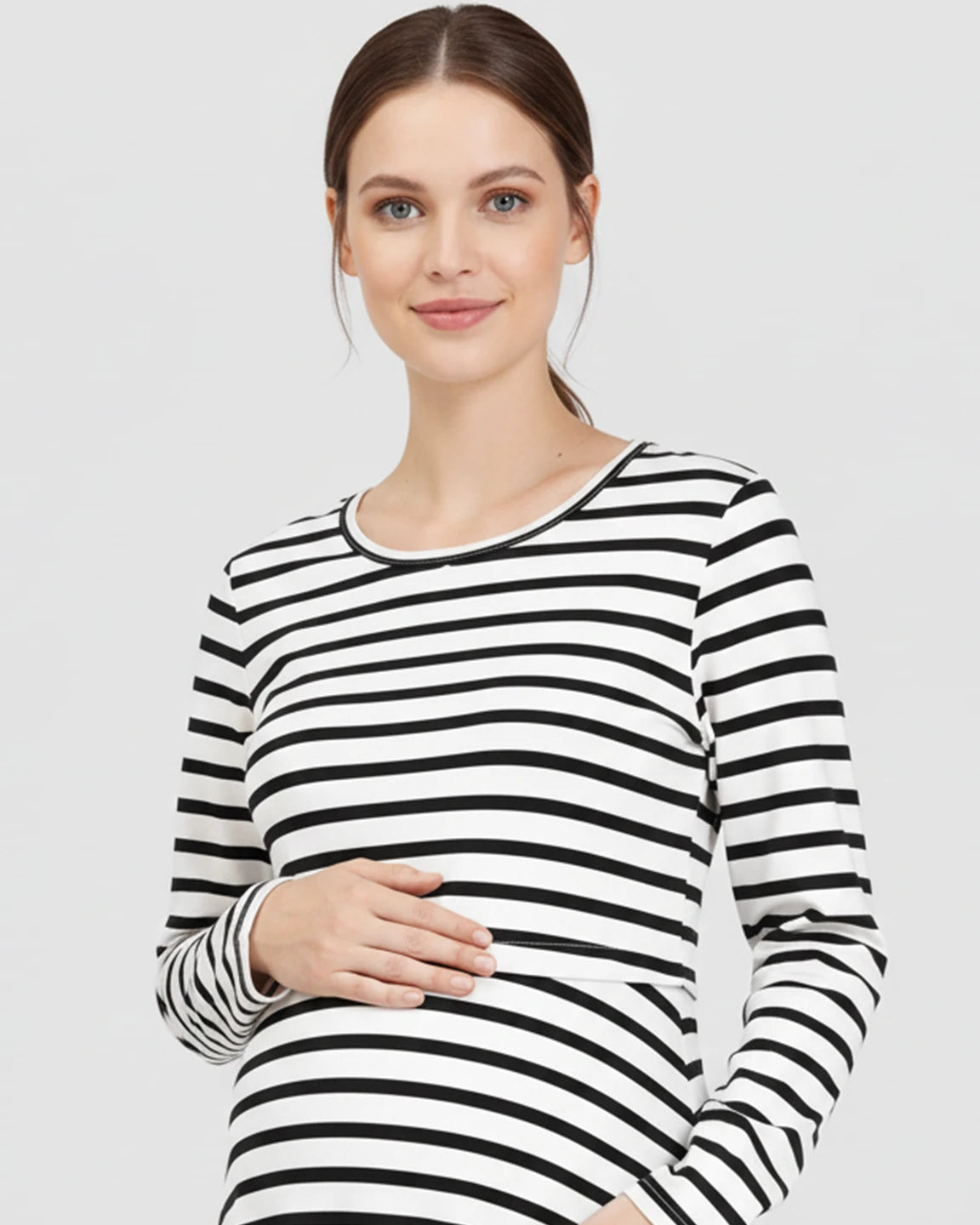 Long-Sleeve Relaxed Fit Maternity & Nursing Dress