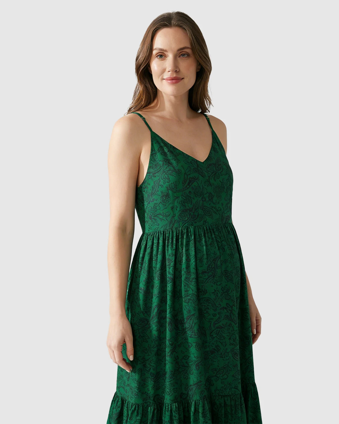 Built-In Bra Loose H-Line Maternity Nightdress