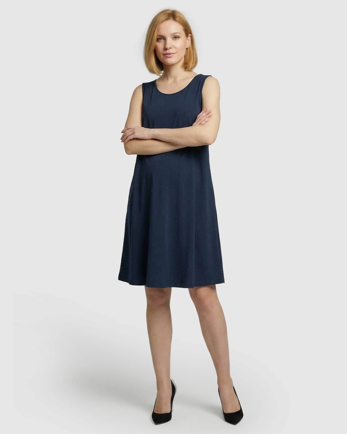 Discreet Nursing Opening Casual Maternity Midi Dress
