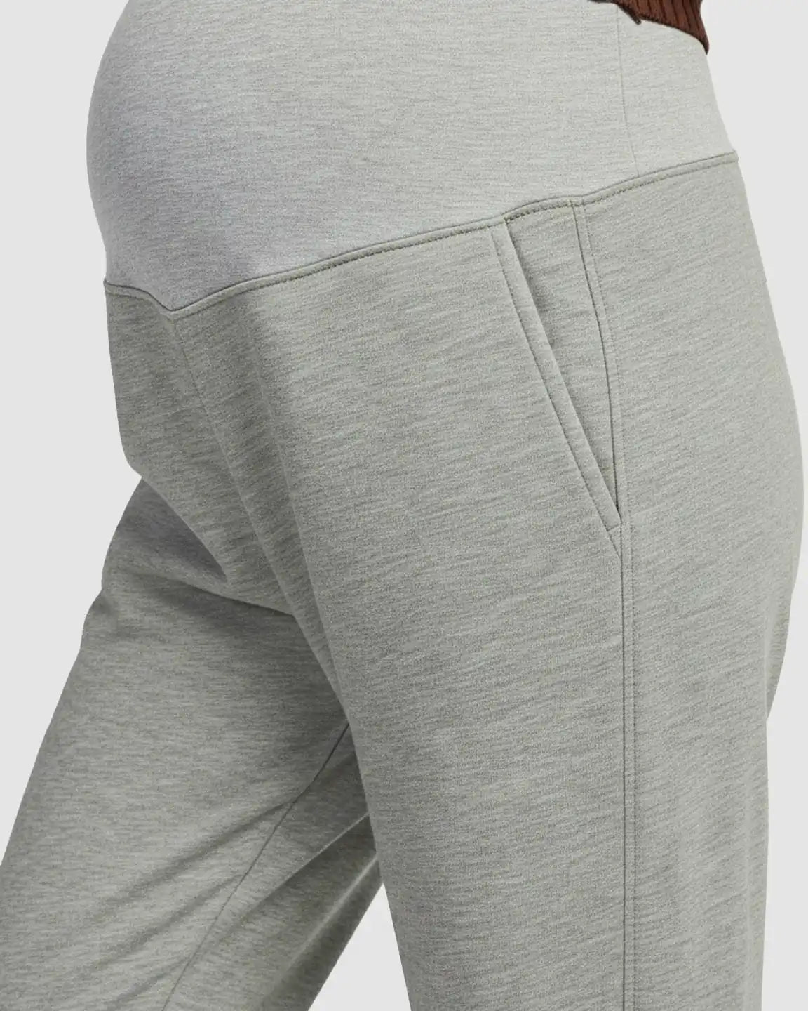 Soft Cotton Fleece Over-Belly Maternity Sweatpants