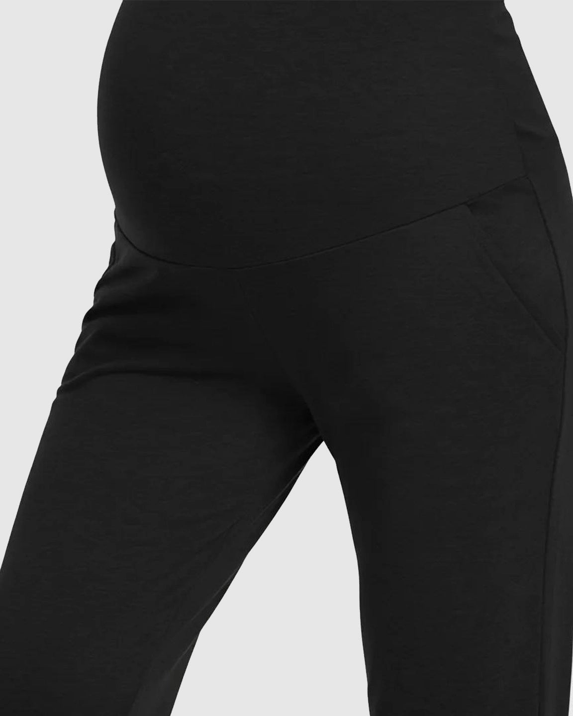 Ankle-Cuffed Elastic Maternity Pants