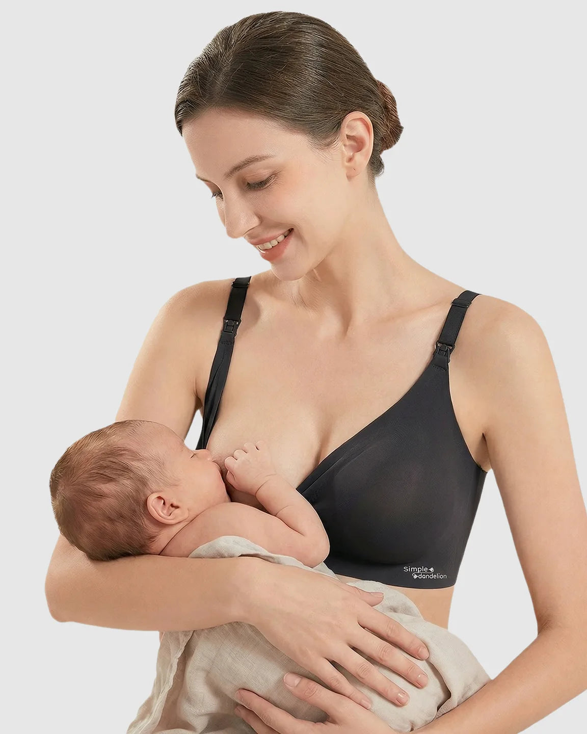 Clip-Down Straps Contoured Nursing Bra