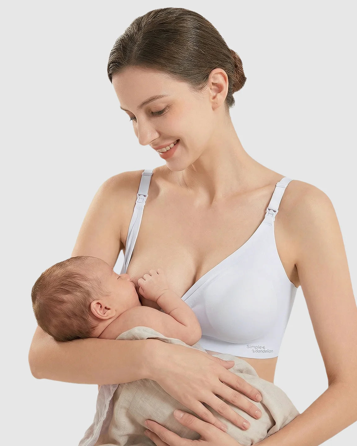 Clip-Down Straps Contoured Nursing Bra