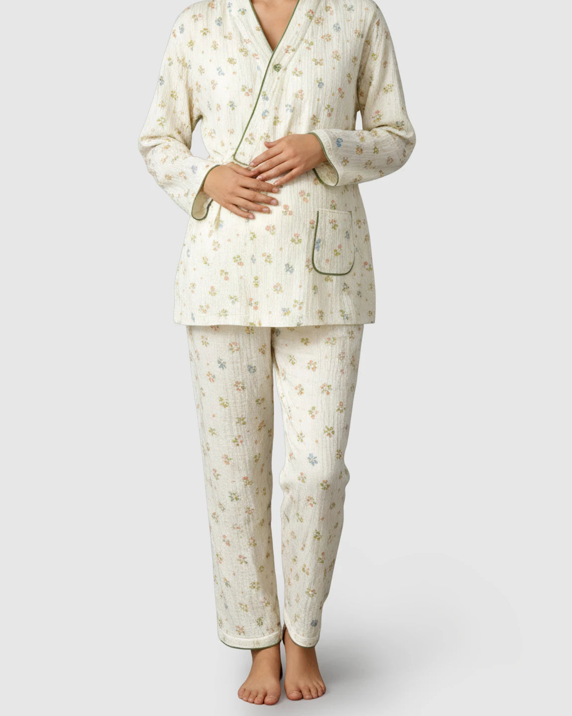 Cotton Muslin Japanese Style Maternity Loungewear Set