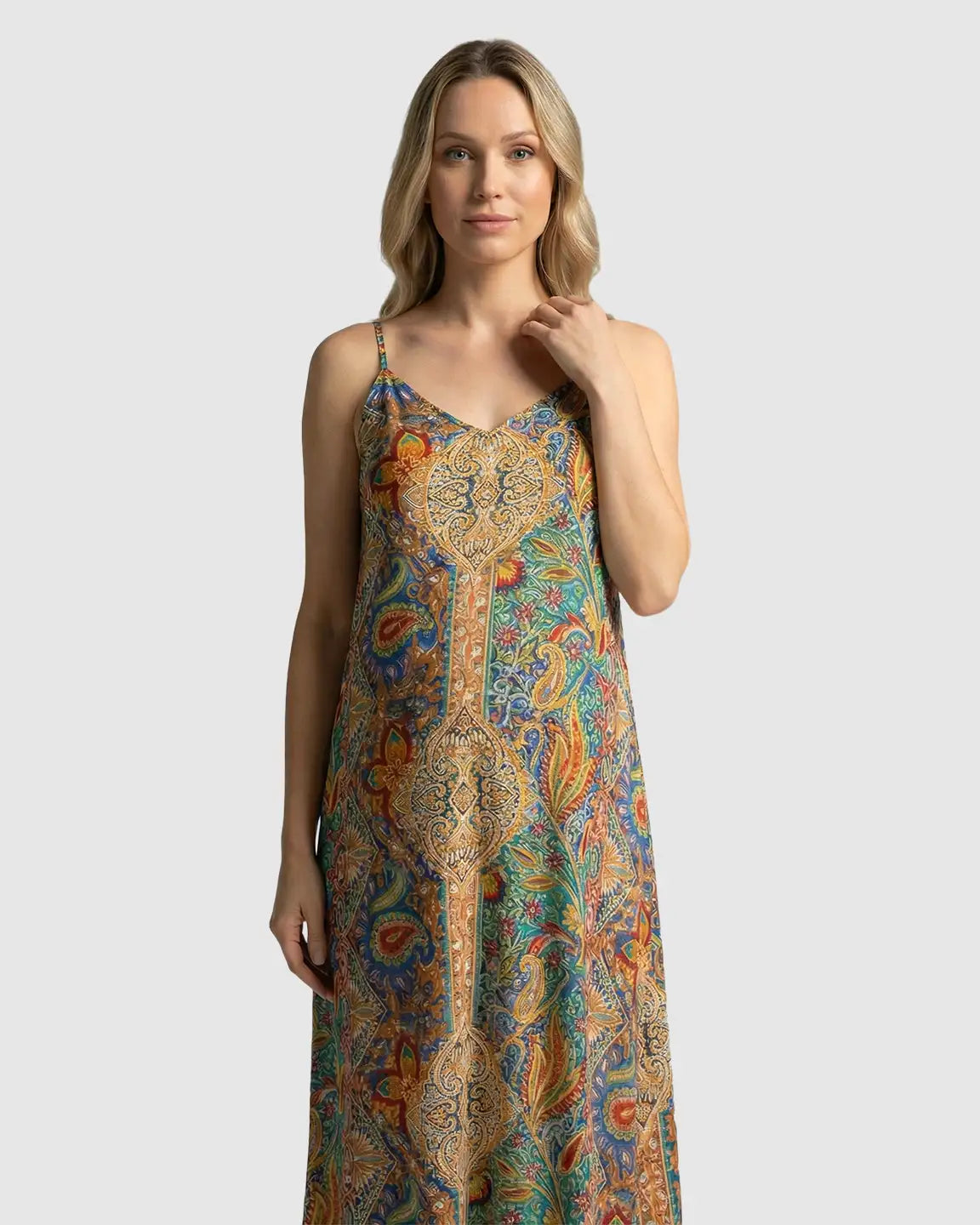 Sling Sleeveless Bohemian Flowy Maternity Maxi Dress