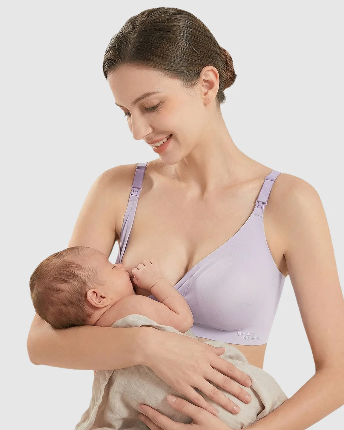 Clip-Down Straps Contoured Nursing Bra