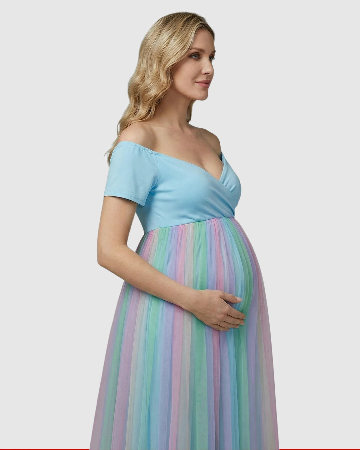 Ombre Flowing Skirt Dreamy-Style Maternity Photoshoot Dress