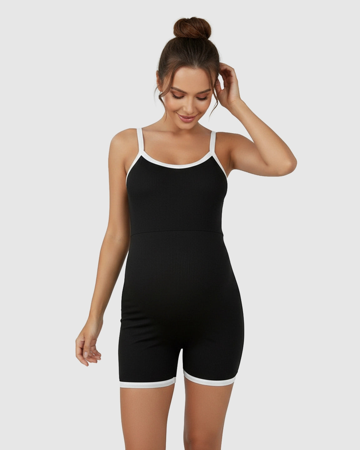 Contrast Trim Slim Fit Maternity Activewear