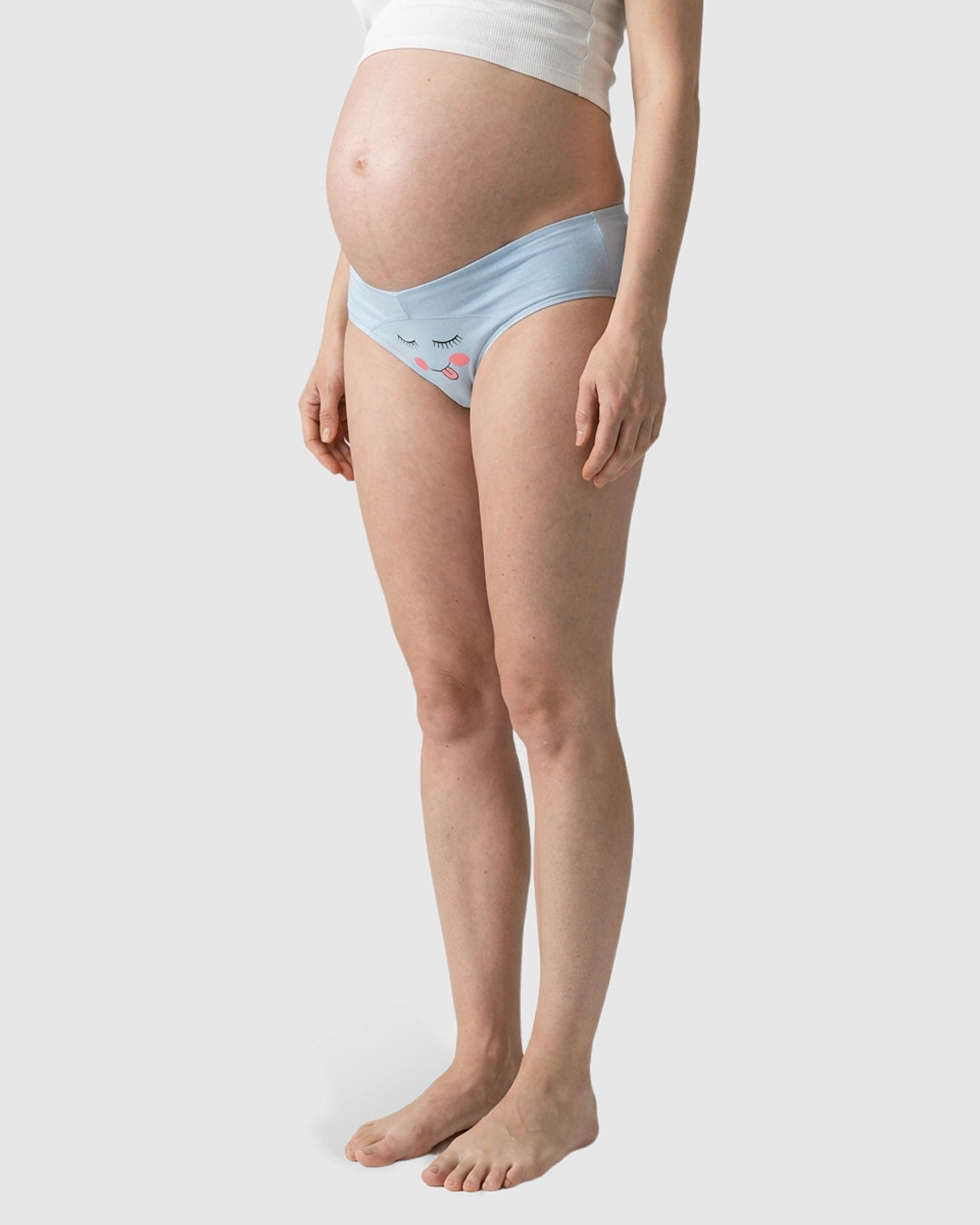 Cartoon Print Mid-Waist Seamless Maternity Underwear