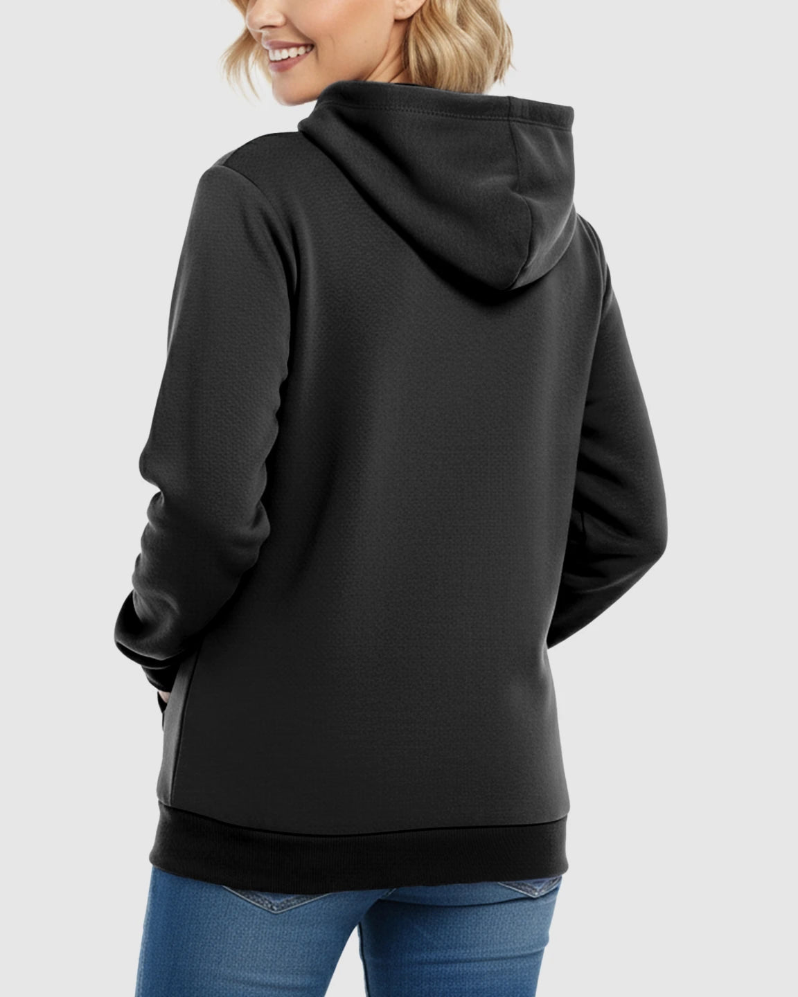 Long-sleeve Kangaroo Pocket Maternity Hoodie