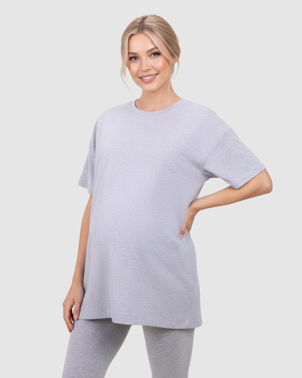 Soft-Stretch Casual-Lounge Maternity Loungewear Set