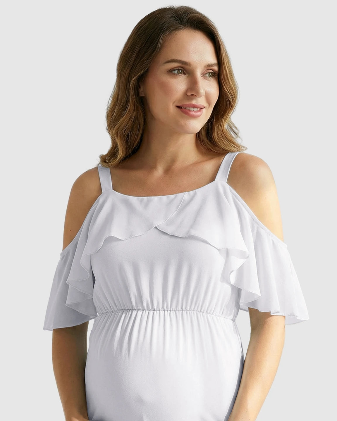 Off-Shoulder Mermaid Trail Maternity Photoshoot Dress
