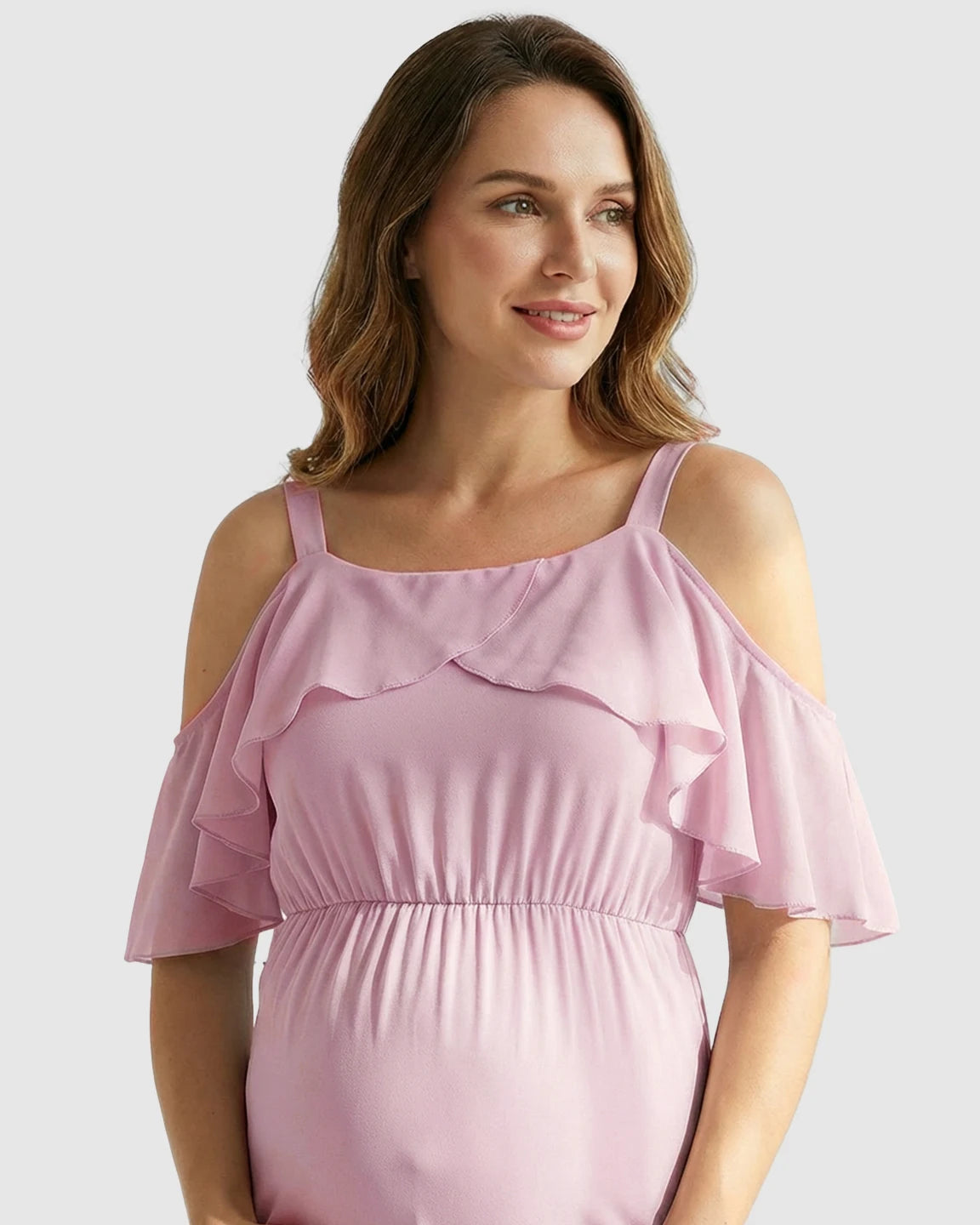 Off-Shoulder Mermaid Trail Maternity Photoshoot Dress