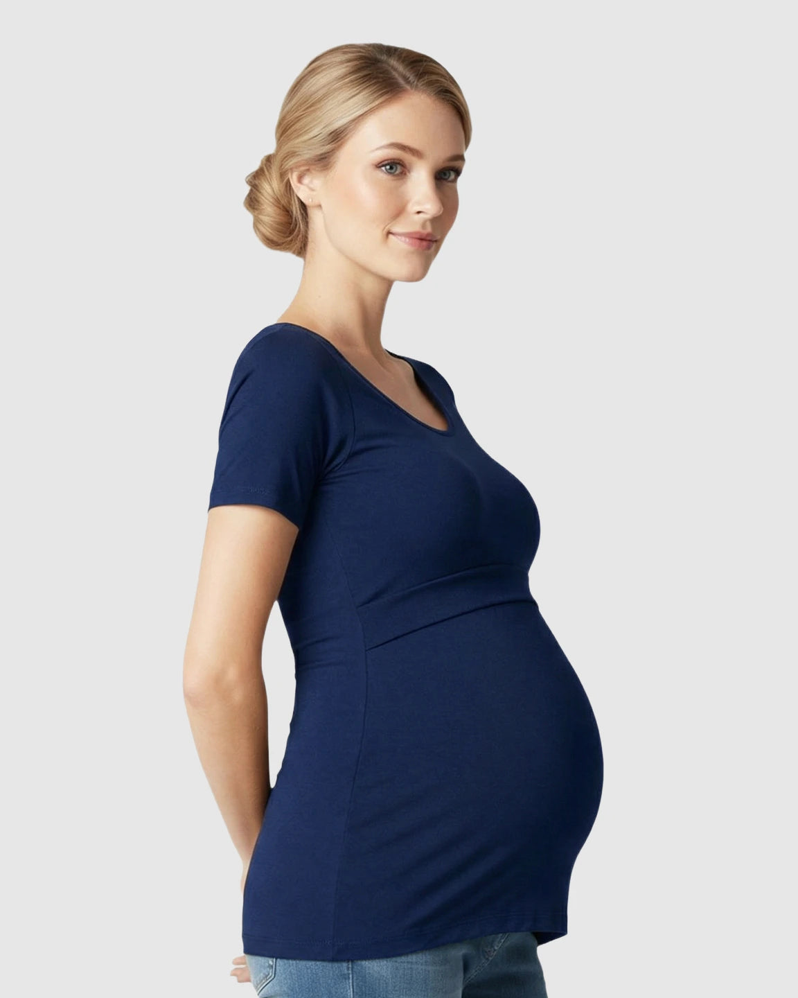 Stretch-Fit V-Neck Nursing T-Shirt