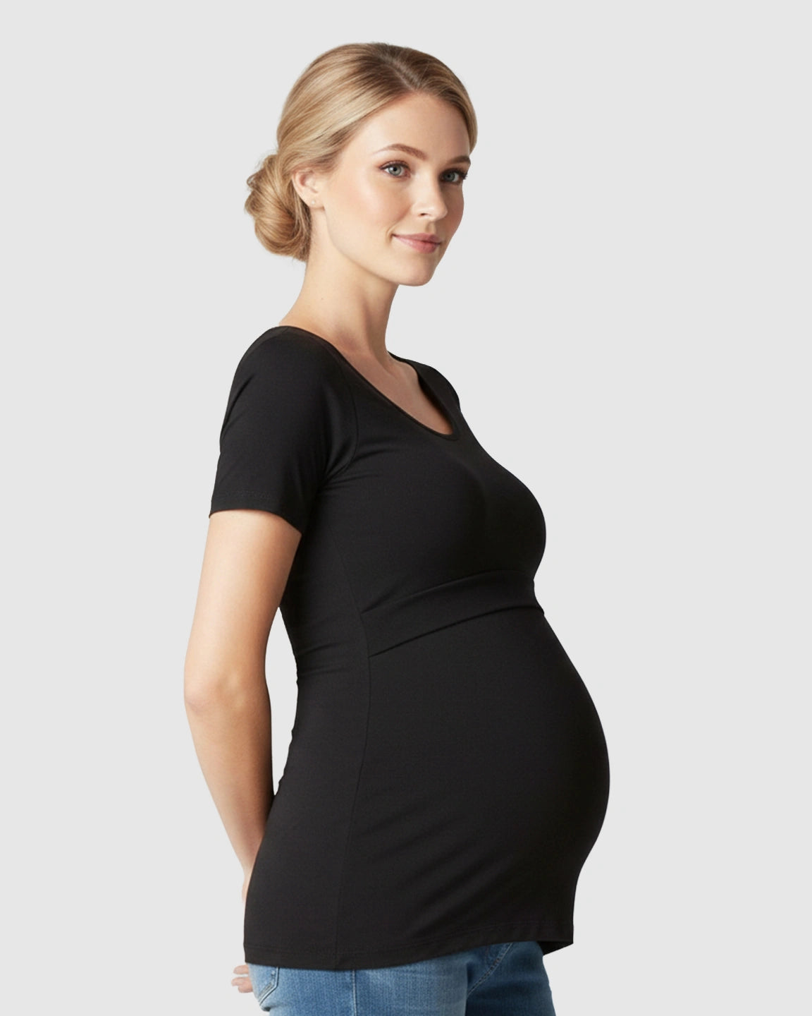 Stretch-Fit V-Neck Nursing T-Shirt