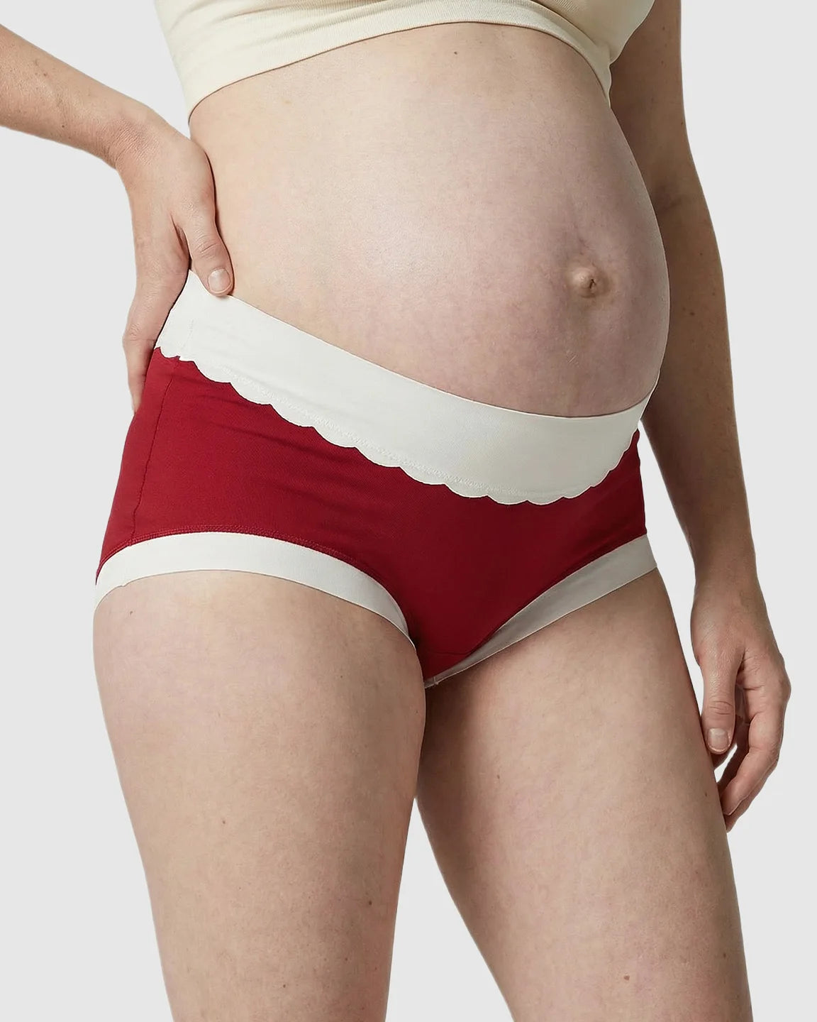 High-Waist Color Block Maternity Underwear