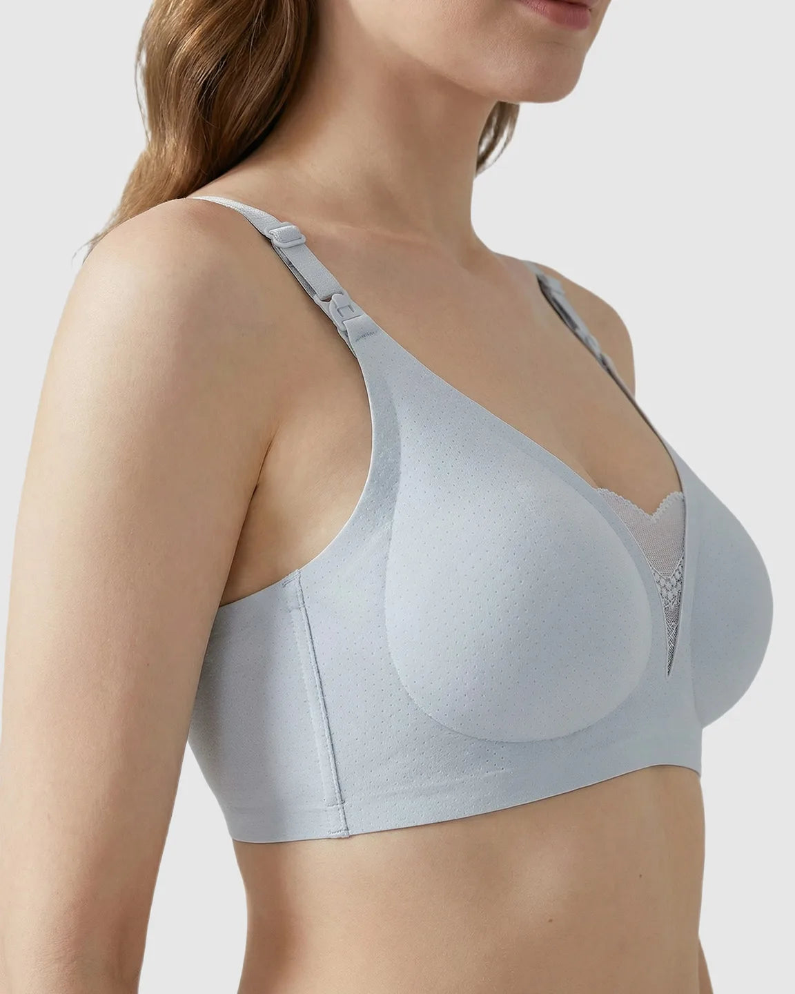 Thin Mesh Jelly Strip Design Nursing Bra