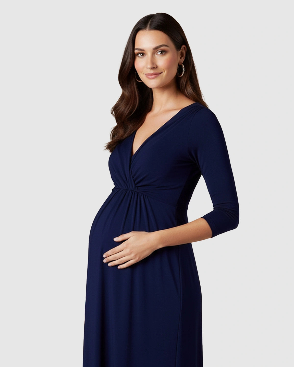 Elbow Length Sleeves Casual Maternity Dress