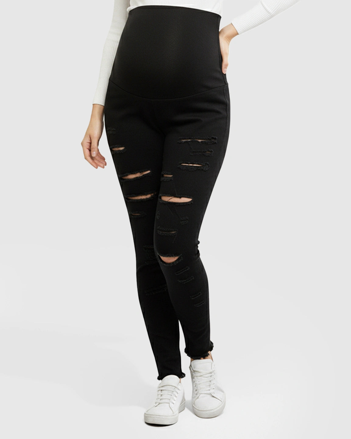 High-Waist Straight-Leg Maternity Jeans