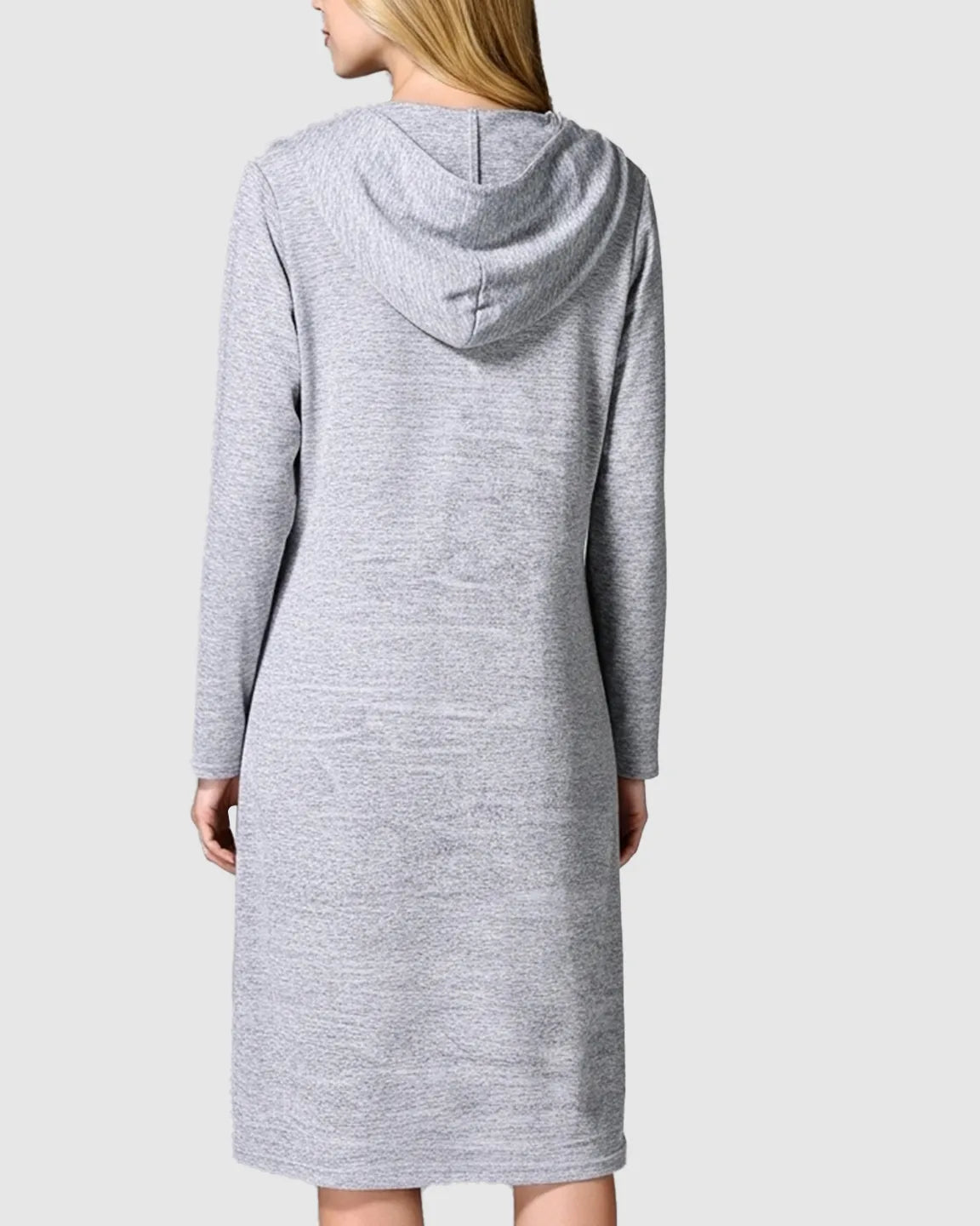 Hooded Side-Access Nursing & Maternity Midi Dress