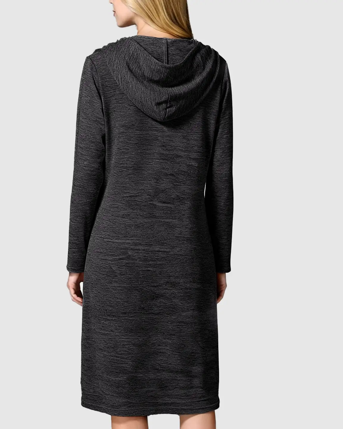 Hooded Side-Access Nursing & Maternity Midi Dress
