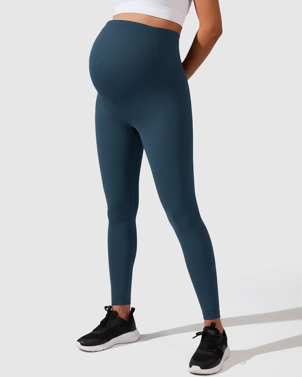 Seamless M-shape Maternity Leggings