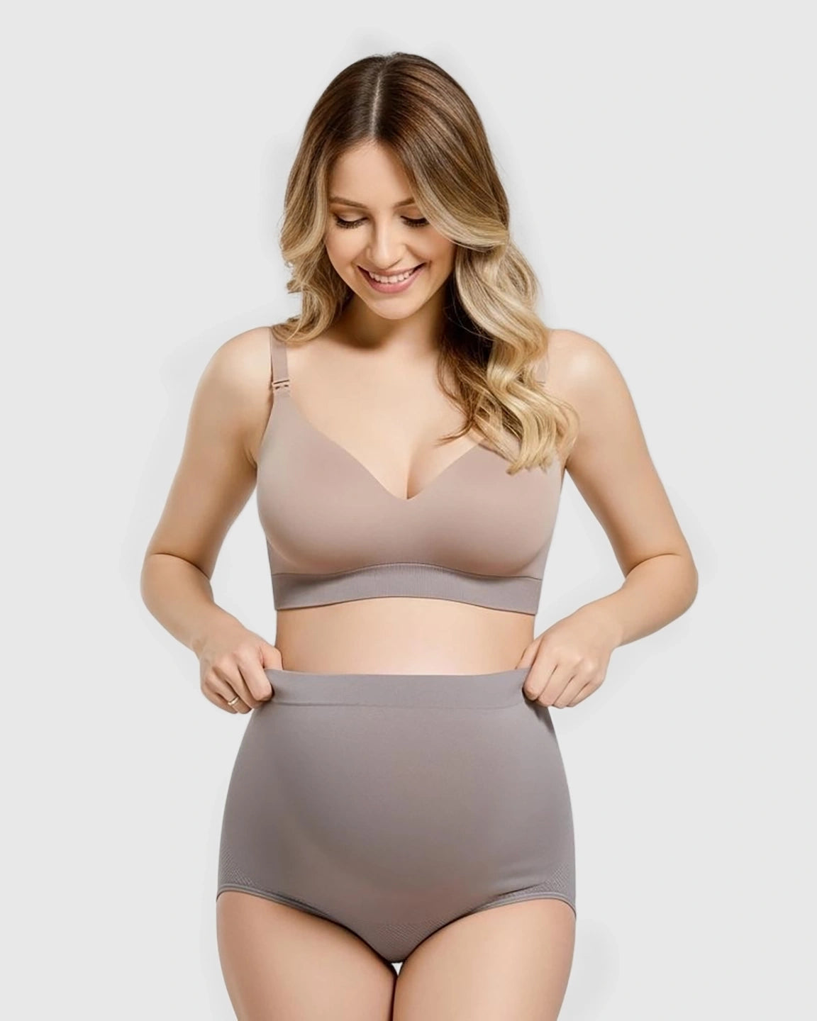 High-Waist Seamless Maternity Panties