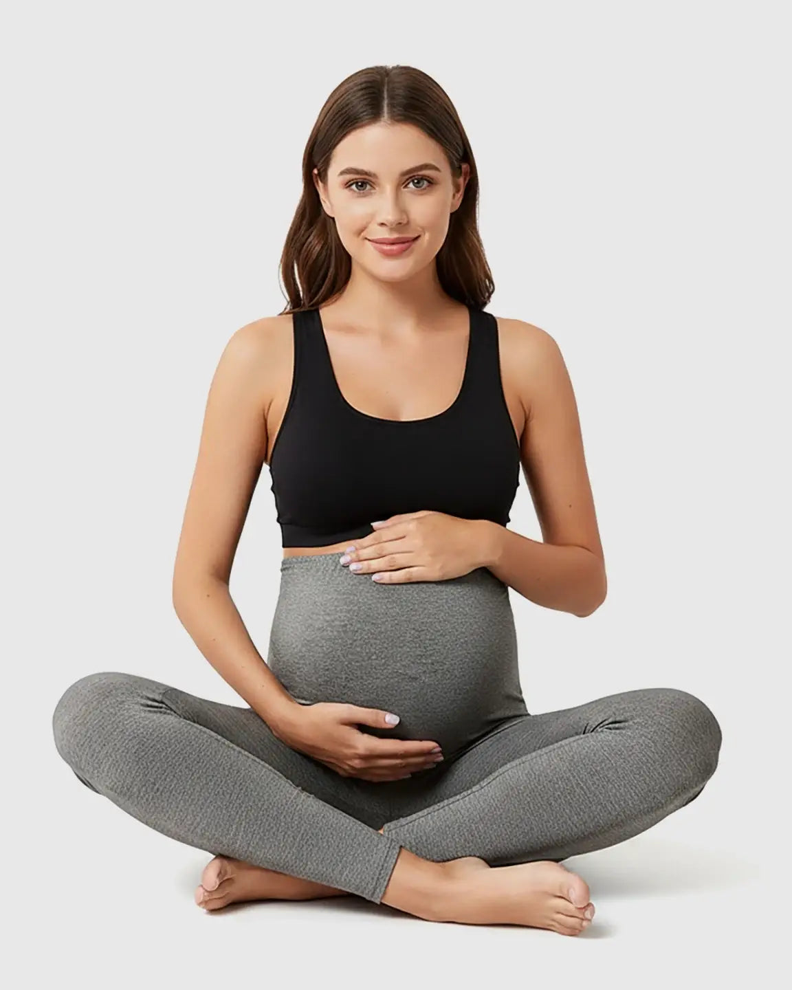 High Waist Belly Support Full Length Maternity Leggings