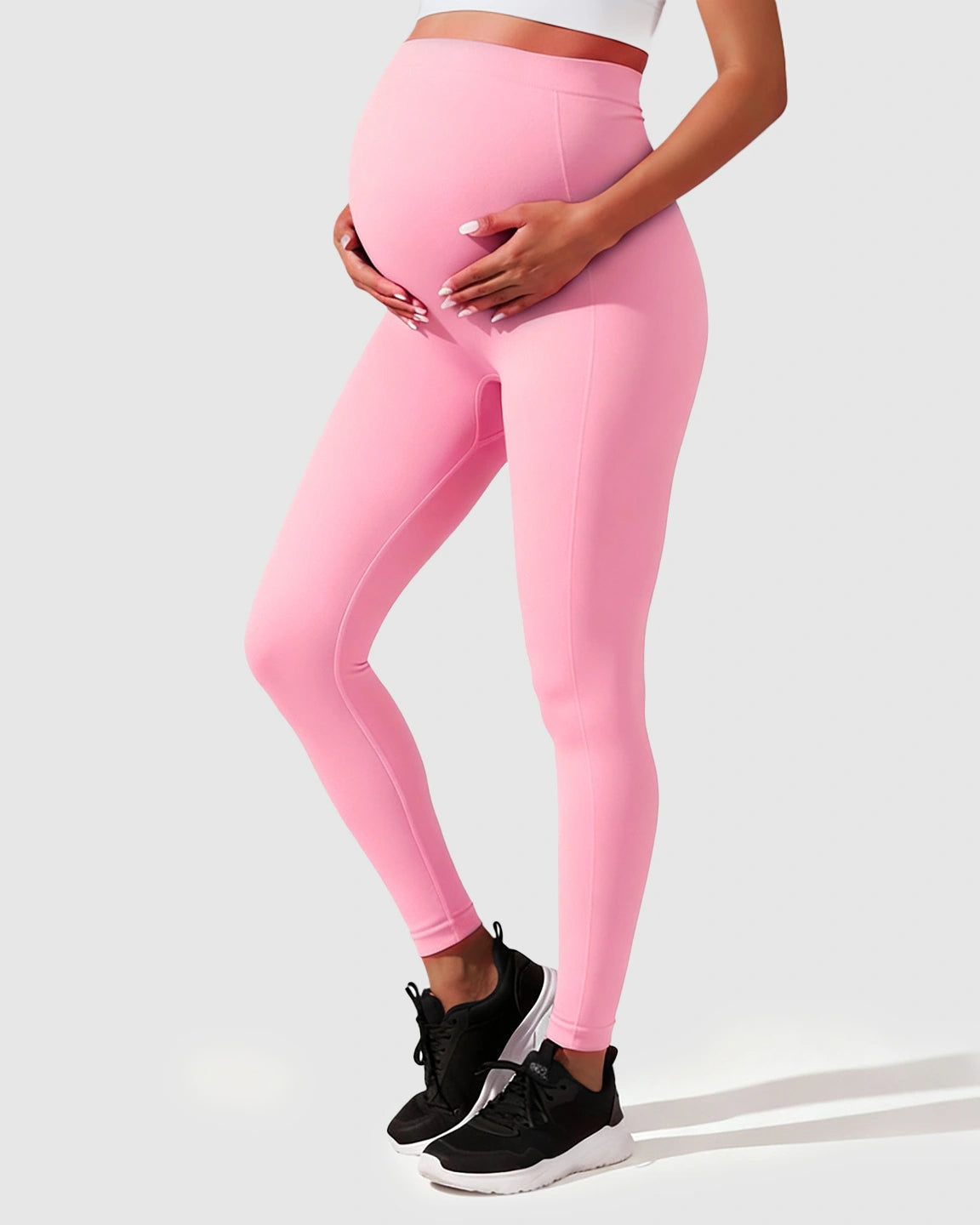 Seamless M-shape Maternity Leggings